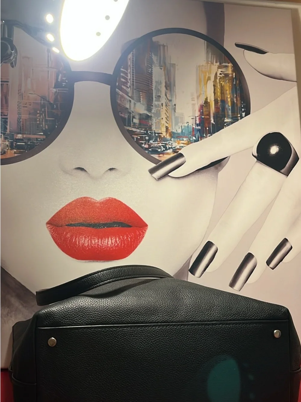 kate spade Black Pebbled Leather Tote with Gold Accent